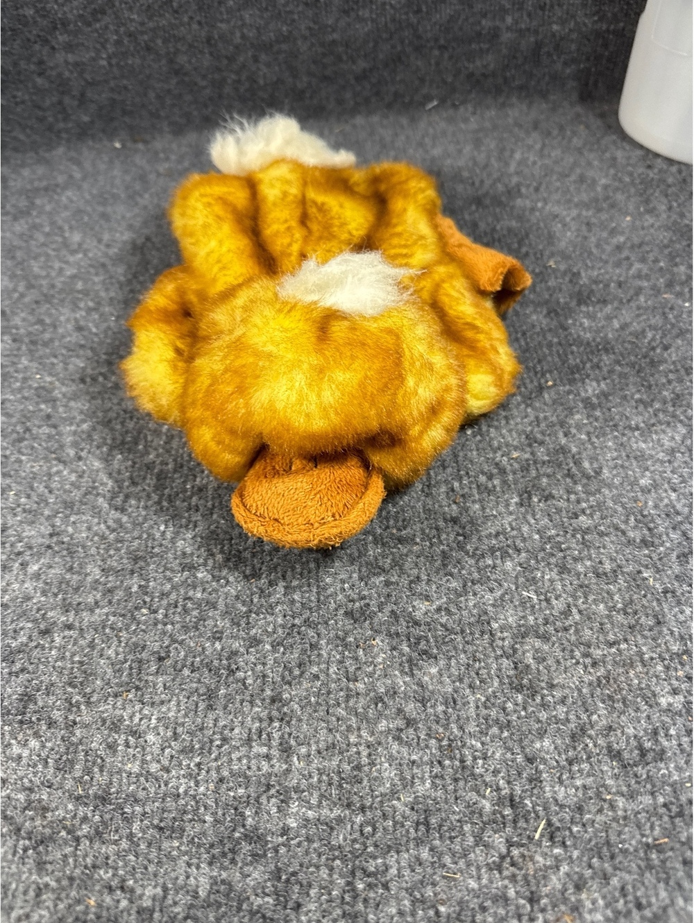 Dan Dee Collectors Choice Yellow Duck Hand Puppet Plush Brown Wings White Tuft